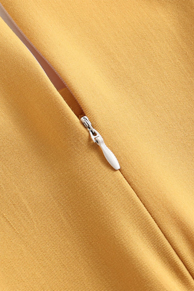 Vestido Midi Amarelo Vintage Anos 1950