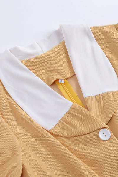 Vestido Midi Vintage De Manga Curta