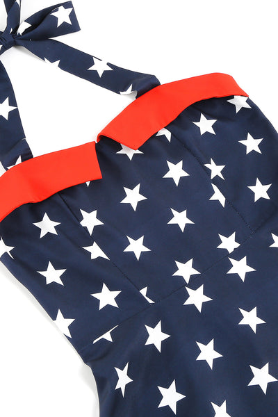 Vestido Vintage Com Estampa De Estrela Dos Anos 50