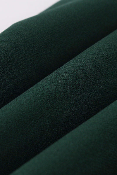 Vestido Verde Escuro Com Babado Vintage