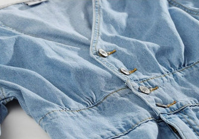 Vestido Azul Céu Anos 40