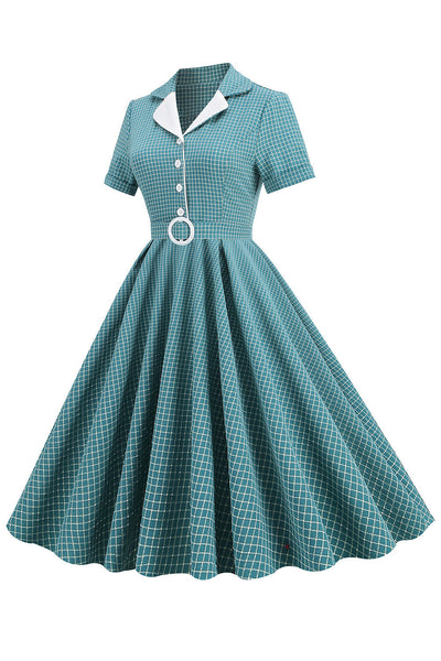 Vestido Xadrez Vintage Anos 50