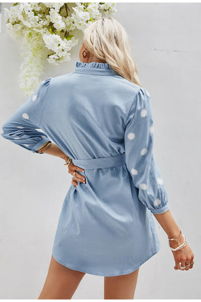 Minivestido Vintage Azul Claro