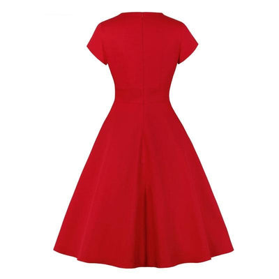 Vestido Vermelho Cache Coeur Anos 50