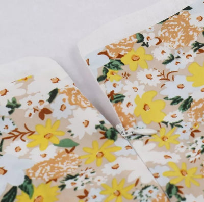 Vestido Pin Up Floral Amarelo Dos Anos 50