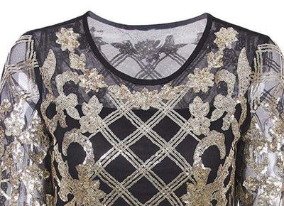 Vestido Dourado Vintage Dos Anos 1920