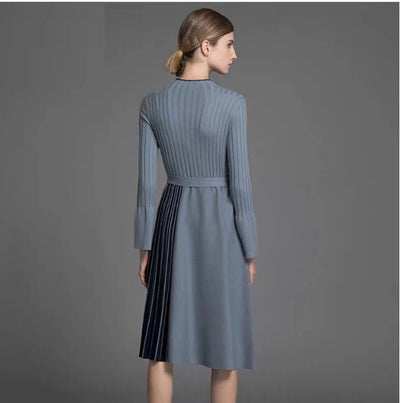 Vestido Assimétrico Anos 40 Azul