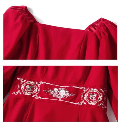 Vestido De Veludo Anos 40