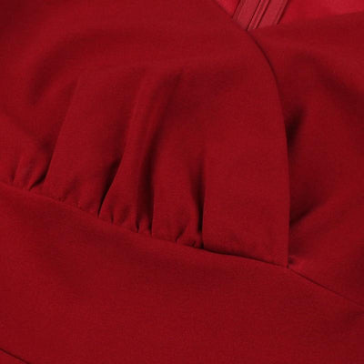 Vestido Anos 50 Borgonha