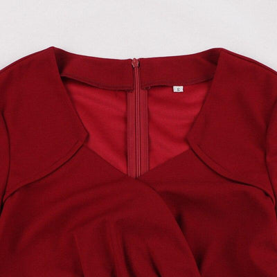 Vestido Anos 50 Borgonha