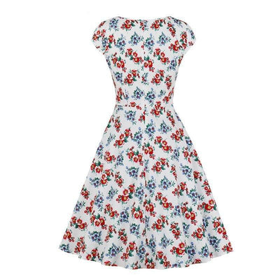Vestido Floral Anos 50