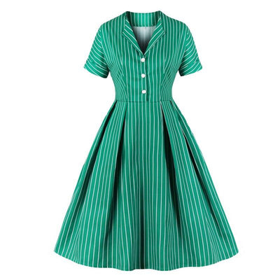 Vestido Vintage Anos 50 Verde
