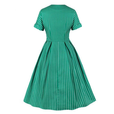 Vestido Vintage Anos 50 Verde