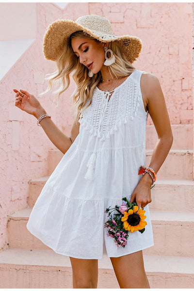 Vestido Branco Vintage Boêmio