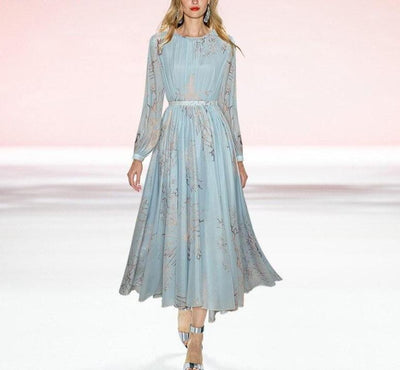 Vestido Azul Anos 40