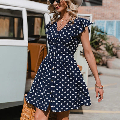 Vestido Vintage Azul Marinho