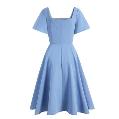 Vestido Azul Pastel Anos 50