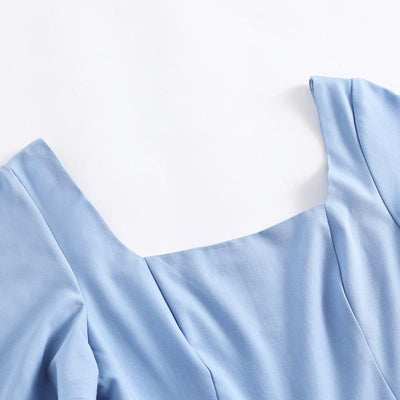 Vestido Azul Pastel Anos 50