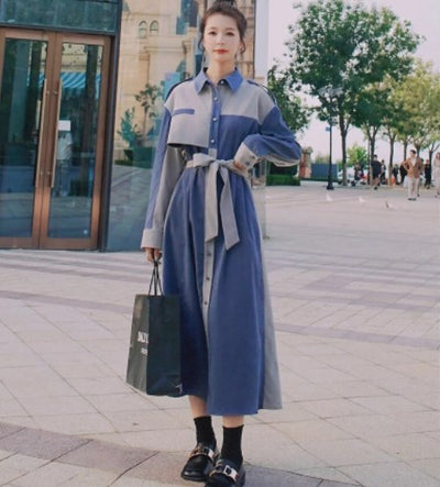 Chic Vestido Jazz Anos 40 Azul