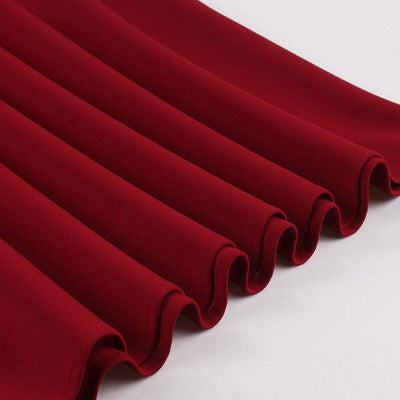 Vestido De Festa Borgonha Anos 50