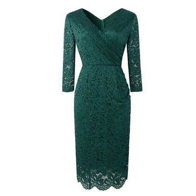 Vestido Lápis Vintage Dos Anos 50 Verde