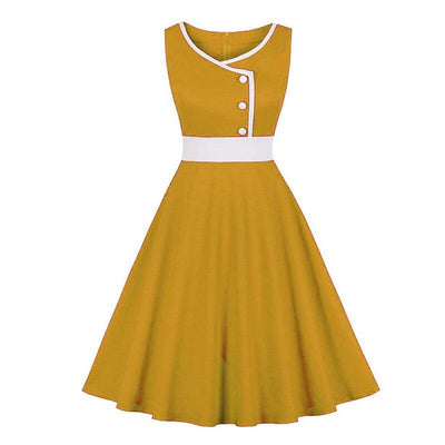 Vestido De Cerimônia Amarelo Anos 50