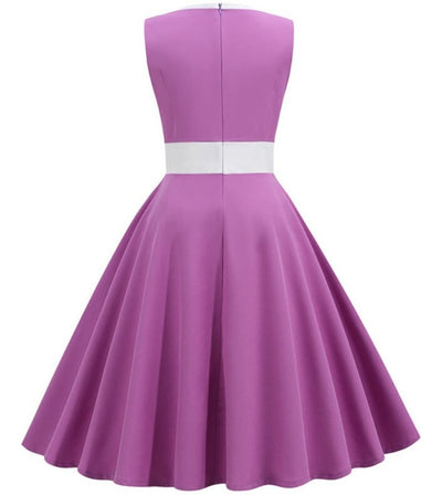 Vestido De Cerimônia Roxo Anos 50