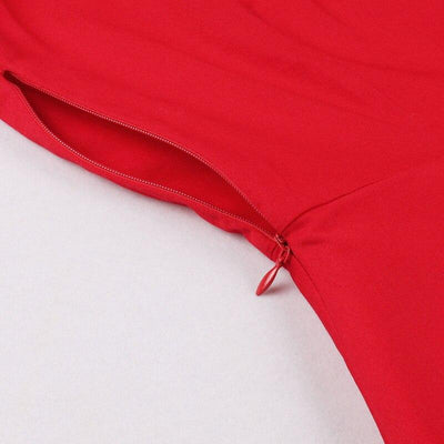 Vestido De Noite Vermelho Rockabilly Vintage