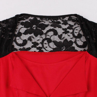 Vestido De Noite Vermelho Rockabilly Vintage