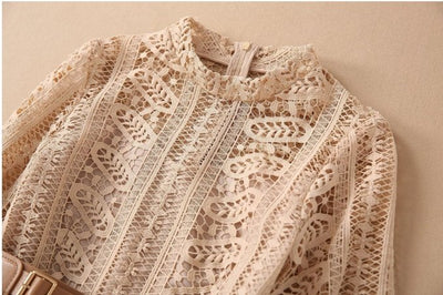 Vestido Vintage De Renda Rosa Claro