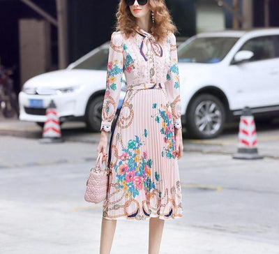 Vestido Estilo Anos 40 Rosa