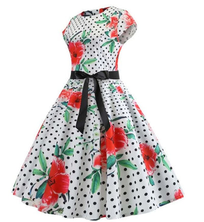 Vestido Vintage Flare Poppies