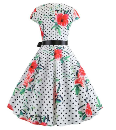 Vestido Vintage Flare Poppies