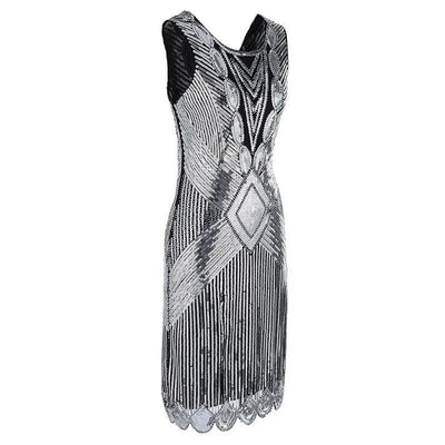 Vestido Curto Gatsby Prateado