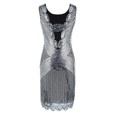 Vestido Curto Gatsby Prateado