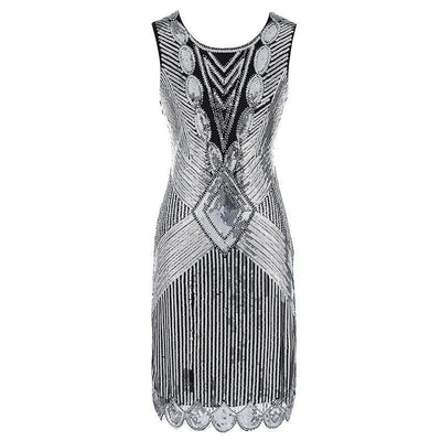 Vestido Curto Gatsby Prateado