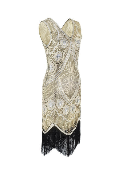 Vestido Curto Bege Gatsby