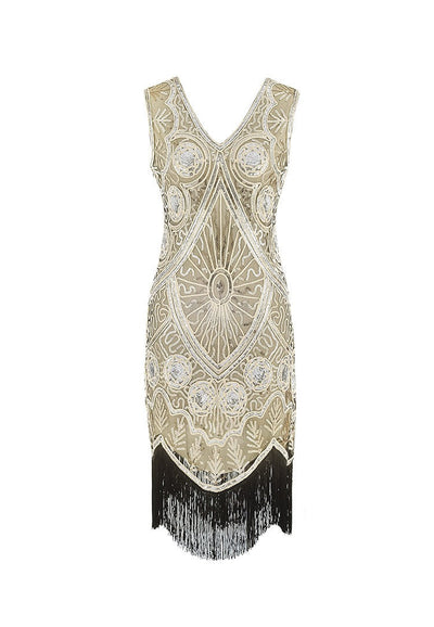 Vestido Curto Bege Gatsby
