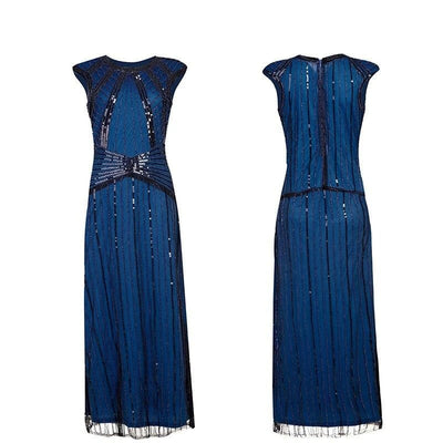 Vestido Longo Gatsby Azul Marinho Chique