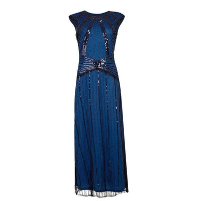 Vestido Longo Gatsby Azul Marinho Chique