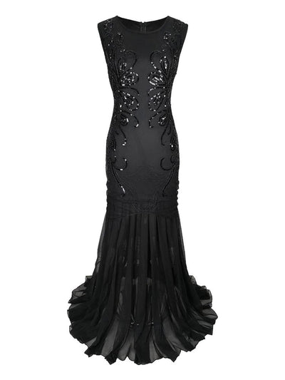 Vestido Longo Gatsby - Retro Chic Preto