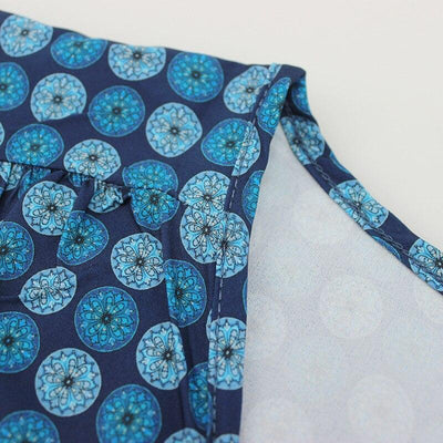 Maxi Vestido Vintage Azul