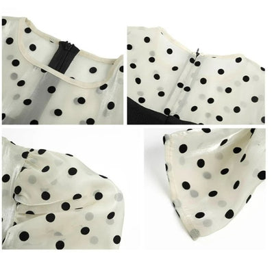 Vestido Midi Vintage De Bolinhas