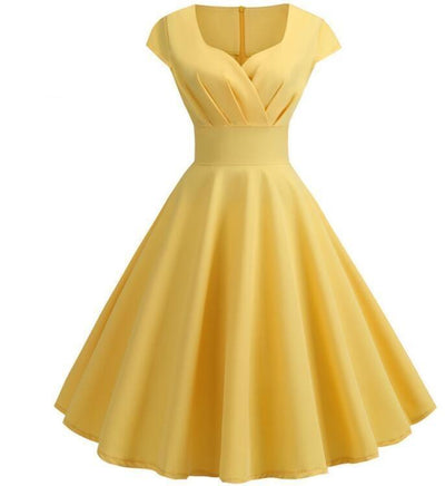 Vestido Corpete Amarelo Dos Anos 60