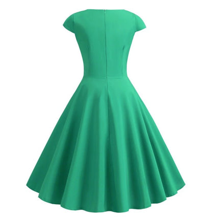 Vestido Midi Vintage Verde