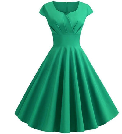 Vestido Midi Vintage Verde