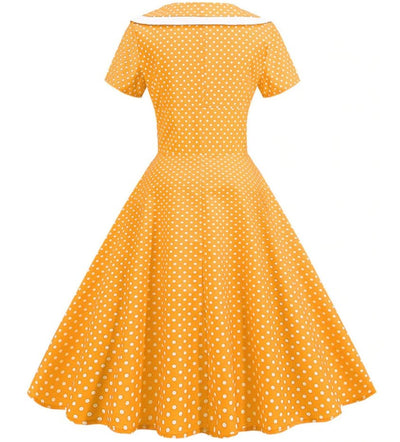 Vestido De Dama De Honra Retrô Amarelo