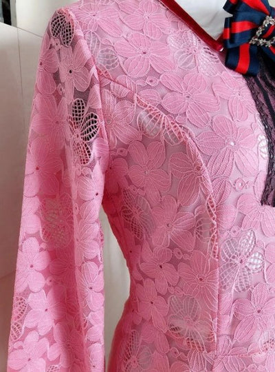 Vestido Rosa Anos 40