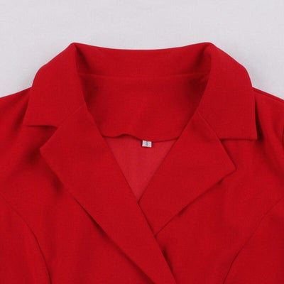 Vestido Vermelho Chique Dos Anos 50