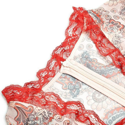 Vestido De Renda Vintage Vermelho